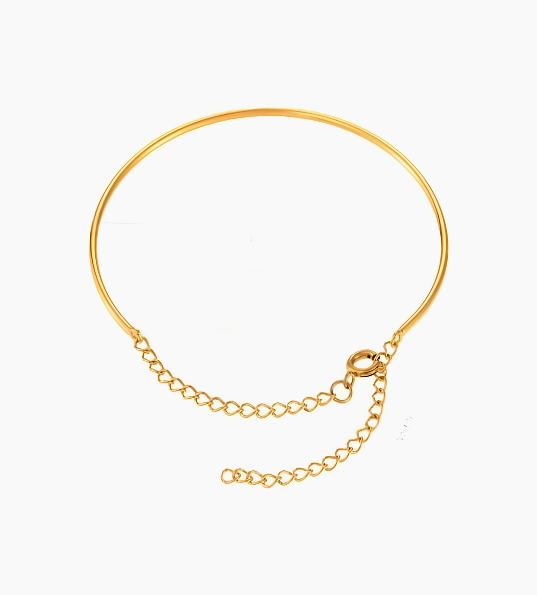 Bracelet jonc doré en acier inoxydable