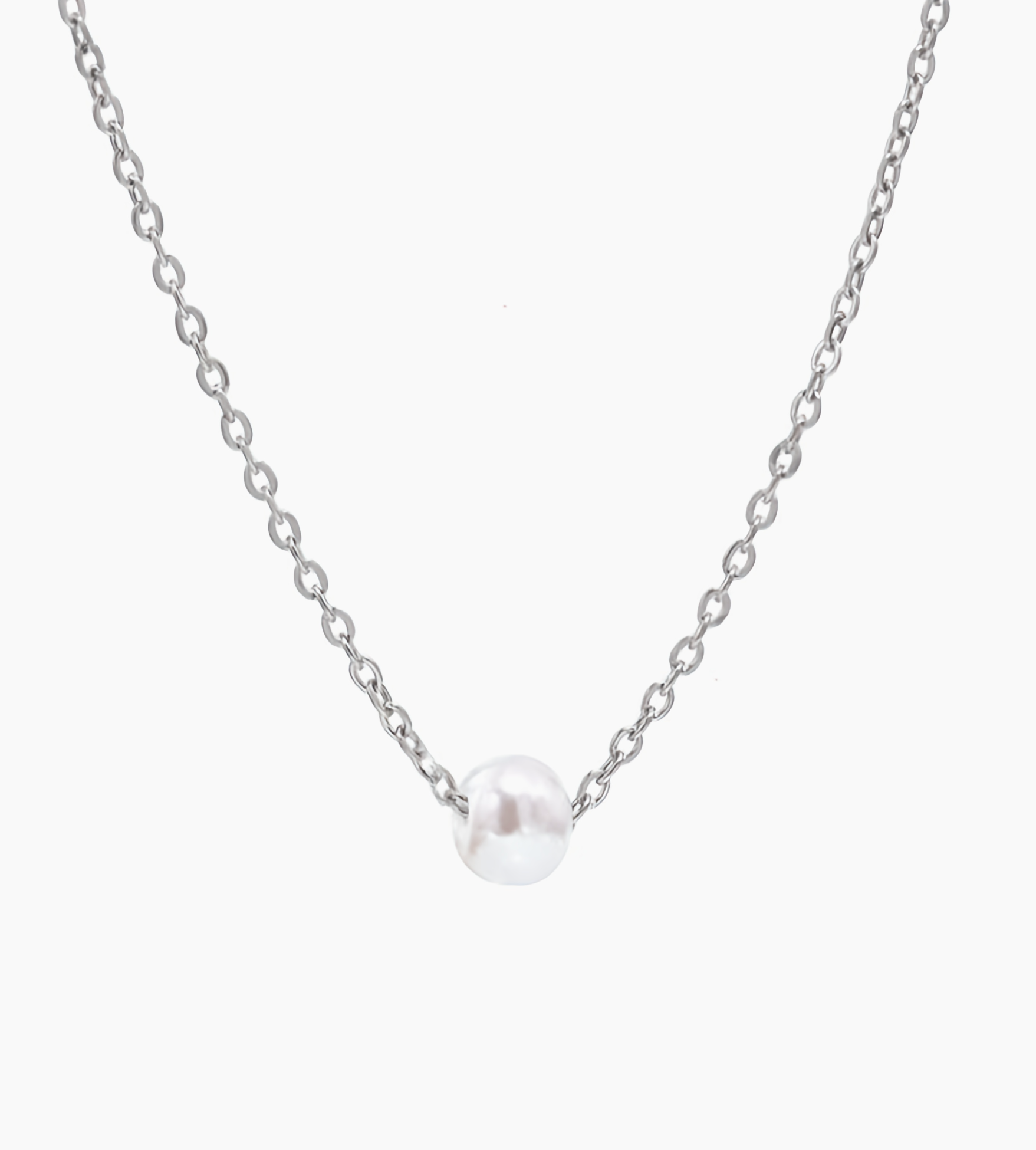 Collier Silver Rebel en Perle