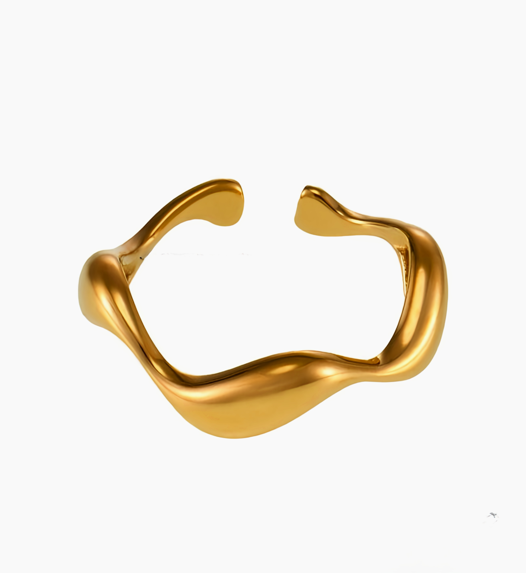 Bague dorée sculptée